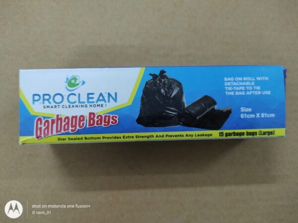 PROCLEAN|Garbage bag Small Size 17x19 (30  Pcs Roll) 43x48 CM|Colours: Black|G1001